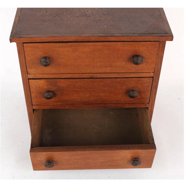 Antique Salesman Sample Federal Style Oak Chest of Drawers For Sale - Image 9 of 9