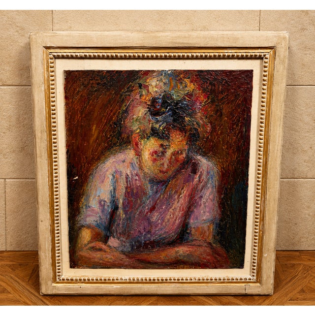 1930s Portrait of a Young Woman, 20th Century, Oil Painting on Canvas, Framed For Sale - Image 5 of 6