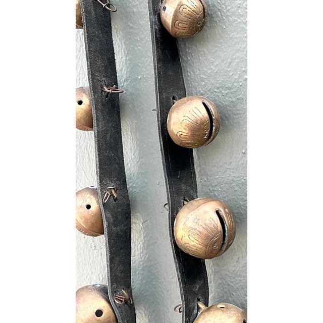 Vintage Brass Sleigh Bells on Leather Strap For Sale - Image 12 of 12