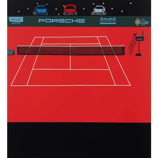 Contemporary Jonas Wood Porsche Tennis Grand Prix Poster For Sale - Image 3 of 3