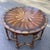 Traditional Late 20th Century Taracea Handcrafted Inlaid Round Center Table With Starburst Marquetry Top For Sale - Image 3 of 8