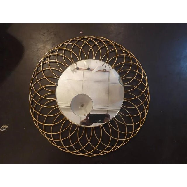 Mirror with Gilt Flowers, 1950s For Sale - Image 11 of 11