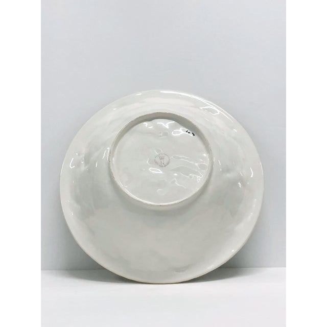 Exquisite Vintage 1940s Italian Porcelain Basket Weave Grape Leaves Serving Dish will upgrade any lunch or dinner...