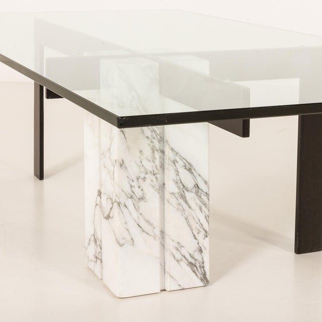 Carrara Marble Coffee Table by Hank Kwint for Metaform, 1980s For Sale - Image 11 of 15