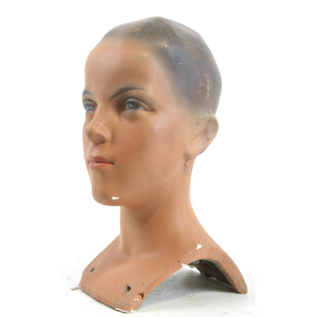 Art Deco French Mannequin Head Youthful For Sale - Image 3 of 11