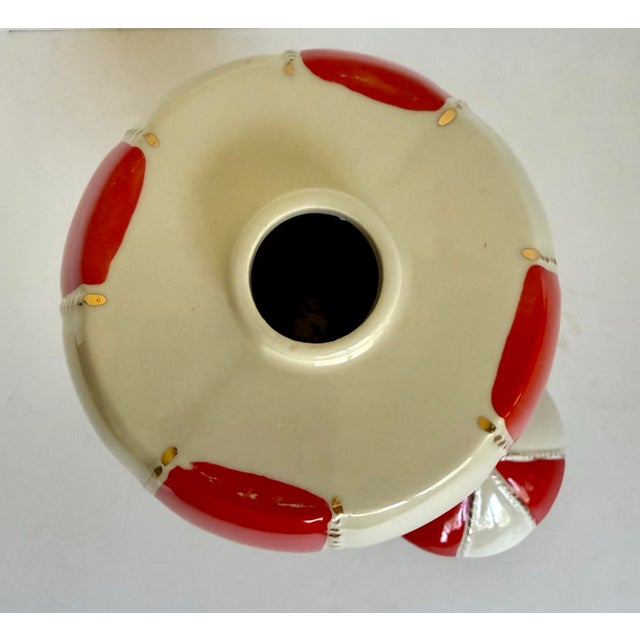 Red Vintage Paul Lux 1969 Ceramic Hot Air Balloon Liquor Decanter For Sale - Image 8 of 11