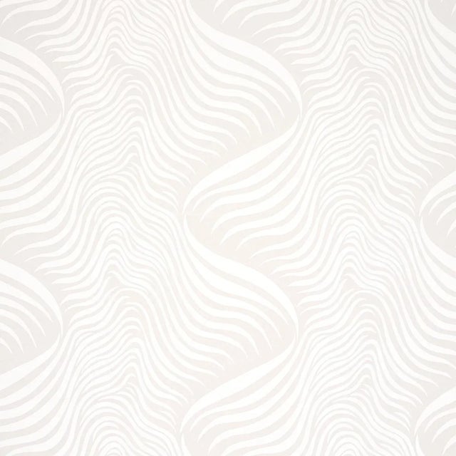 Sample - Schumacher Sauvage Wallpaper in Dove For Sale