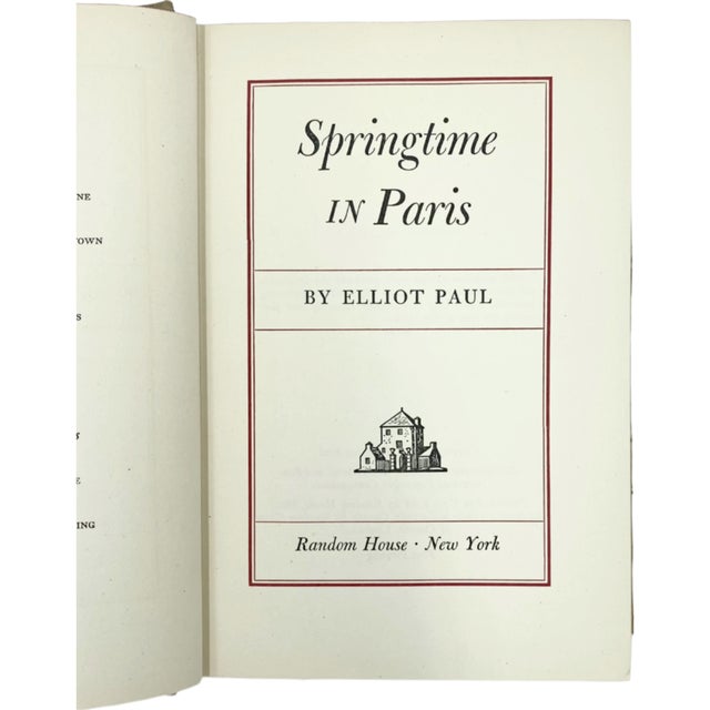 Springtime in Paris by Elliot Paul 1950 First Edition Hardcover Book For Sale - Image 4 of 12