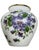 White Vintage Consolidated Phoenix Glass Handpainted Regent Violets Art Glass Vase For Sale - Image 8 of 12