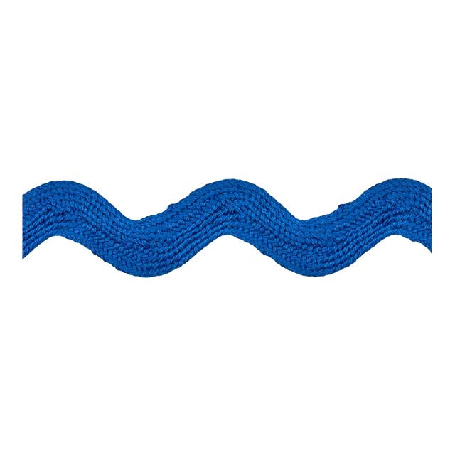 Sample - Schumacher Ric Rac Tape Large Tape in Dark Blue For Sale