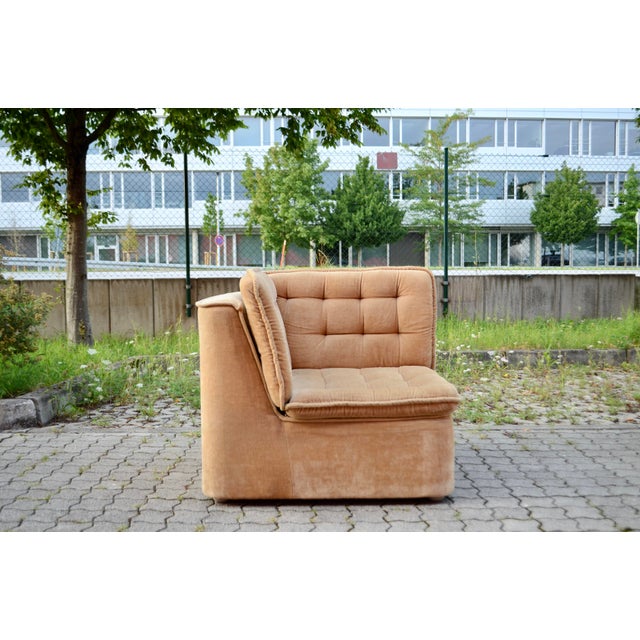 Vintage Champagne Modular Sofas, 1970s, Set of 7 For Sale - Image 14 of 18