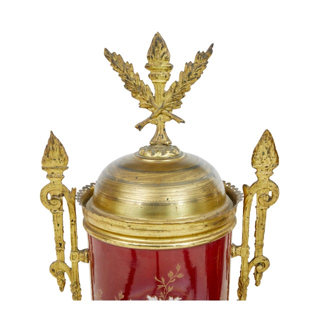 Late 19th Century French Decorative Toleware Garniture Set, 1880s, Set of 3 For Sale - Image 5 of 9