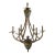Vintage Faux Bamboo Palms Chandelier For Sale