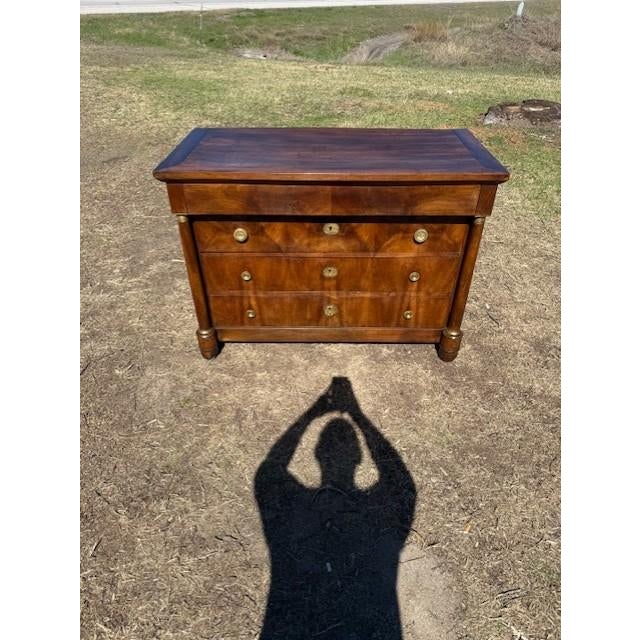 19th Century French Empire Walnut Chest of Drawer / Commodes For Sale - Image 12 of 18