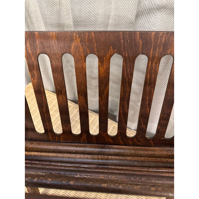 Mid-Century Modern Midcentury Wood Folding Magazine Rack For Sale - Image 3 of 6