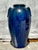 Blue Vintage Boho Monumental Glazed Ceramic Urn For Sale - Image 8 of 10