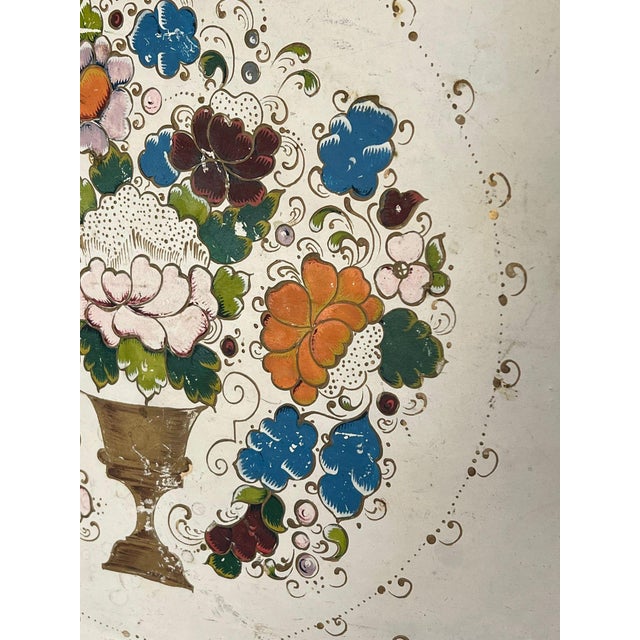 Ceramic Vintage Hand Painted Decorative Serving Tray For Sale - Image 7 of 9