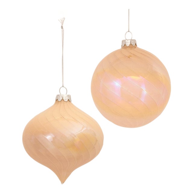 Irredescent Glass Ornament (Set of 6) For Sale