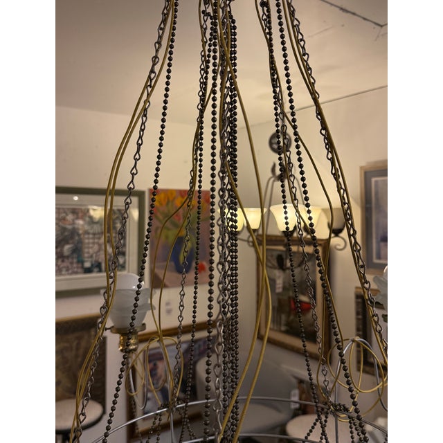 Jim Misner Lighting Custom Five Light Chandelier For Sale In San Francisco - Image 6 of 12