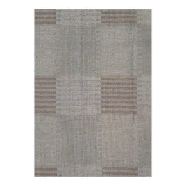 Mid-Century Modern Pasargad Scandinavian Design Wool Rug - 5′7″ × 8′8" For Sale - Image 3 of 7
