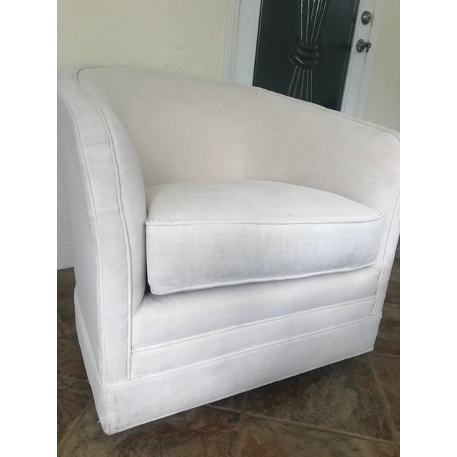 Thomasville Sutton Barrel Back Swivel Chair Chairish