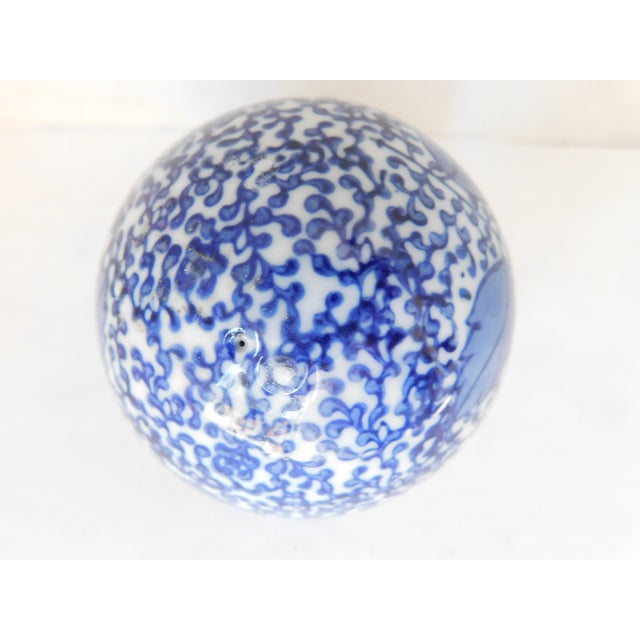 Blue and White AsianInspired Porcelain/Ceramic Vintage Carpet Balls