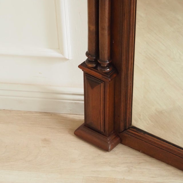 Large Neo-Renaissance Wall Mirror in Walnut, 1890 For Sale - Image 6 of 10