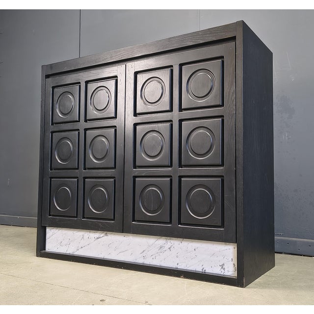 Brutalist Black Bar Cabinet, 1970s For Sale - Image 11 of 12