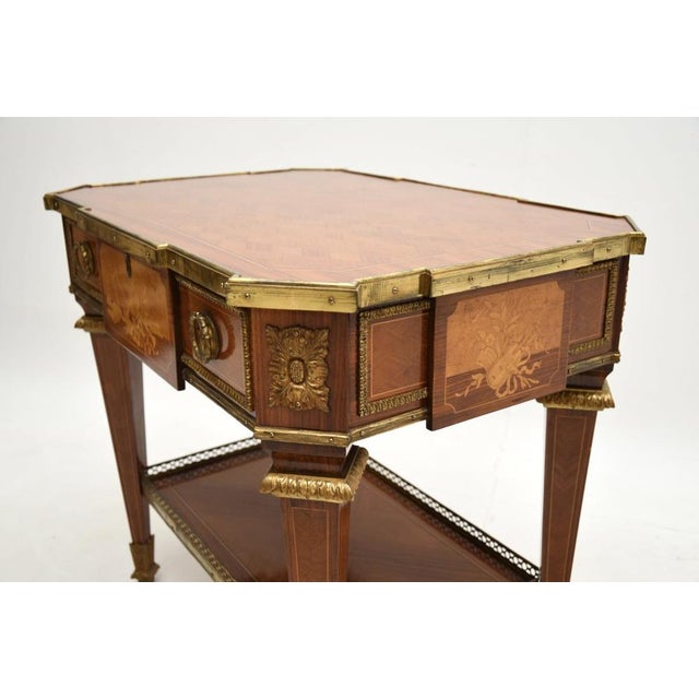 Antique French Inlaid Occasional Side Table, 1920s For Sale - Image 9 of 11