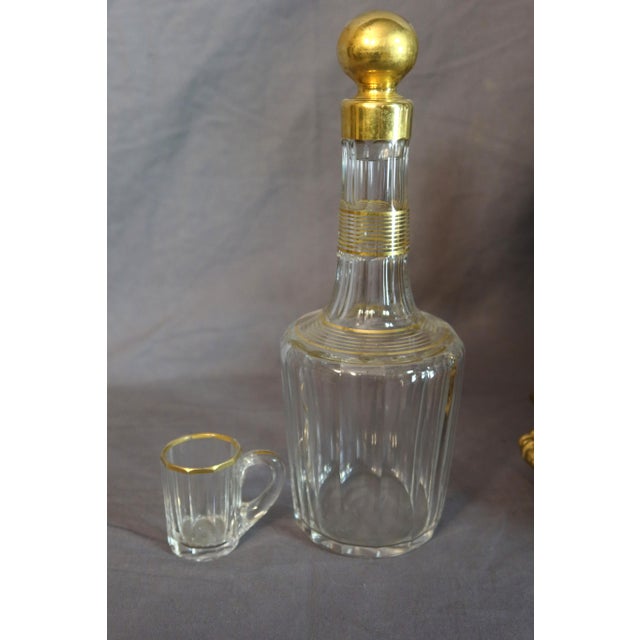 Gilt Bronze and Crystal Liquor Cabinet, 19th Century, Set of 19 For Sale - Image 11 of 12