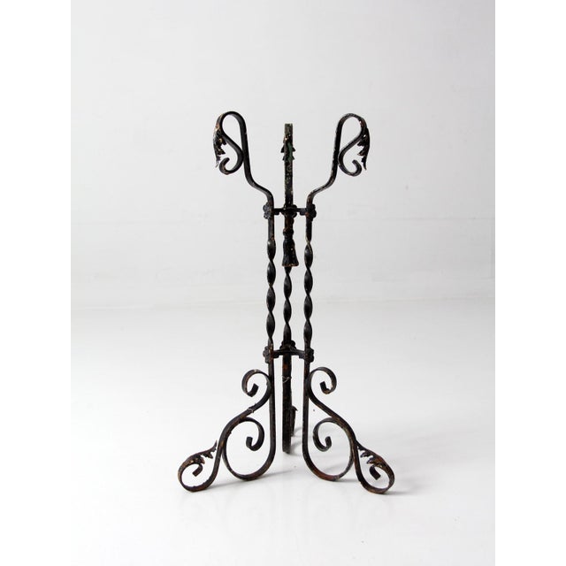 Antique Victorian Wrought Iron Plant Stand For Sale - Image 14 of 18