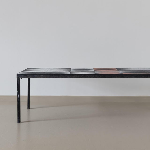 Coffee Table with Ceramic Tiles by Roger Capron (1922-2006), France, 1960s For Sale - Image 10 of 11