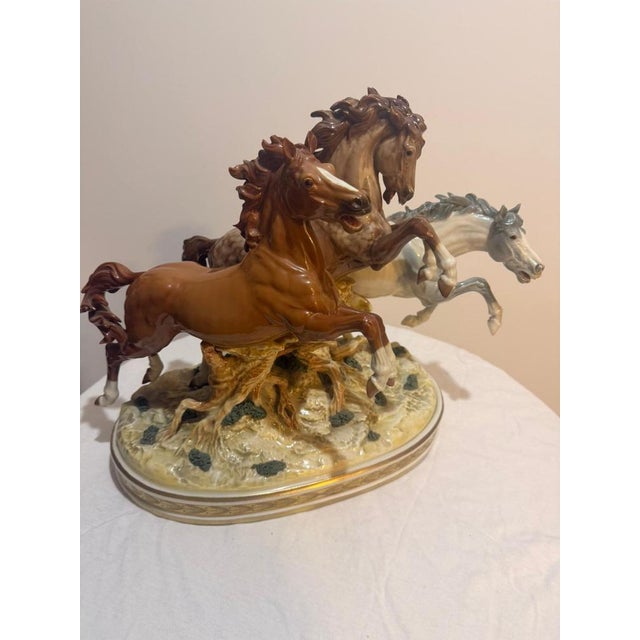 Algora Porcelain Figurine of Wild Horses For Sale - Image 10 of 14