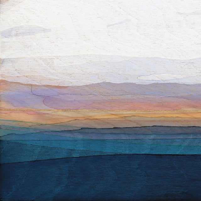 2020s A Place to Breathe - Original Luminous Abstract Skyscape Acrylic and Gold Leaf Painting For Sale - Image 5 of 9