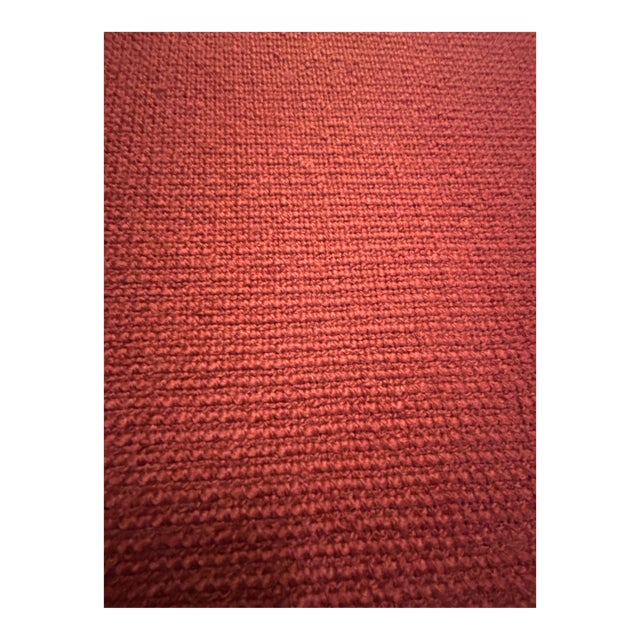 Over 19 Yards of Rust Red Woven Fabric For Sale