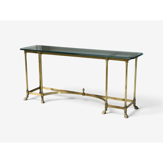 Mid-Century Modern LaBarge, German Modern, Console Table, Brass, Glass, Germany, 1970s For Sale - Image 3 of 15