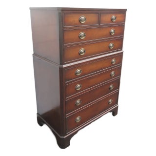 1940s Mahogany Tall Chest of Drawers 6442 For Sale