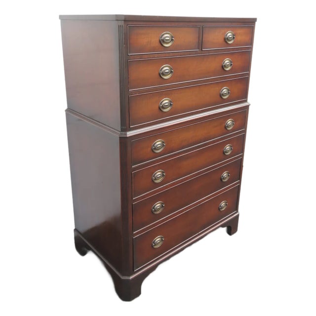 1940s Mahogany Tall Chest of Drawers 6442 For Sale