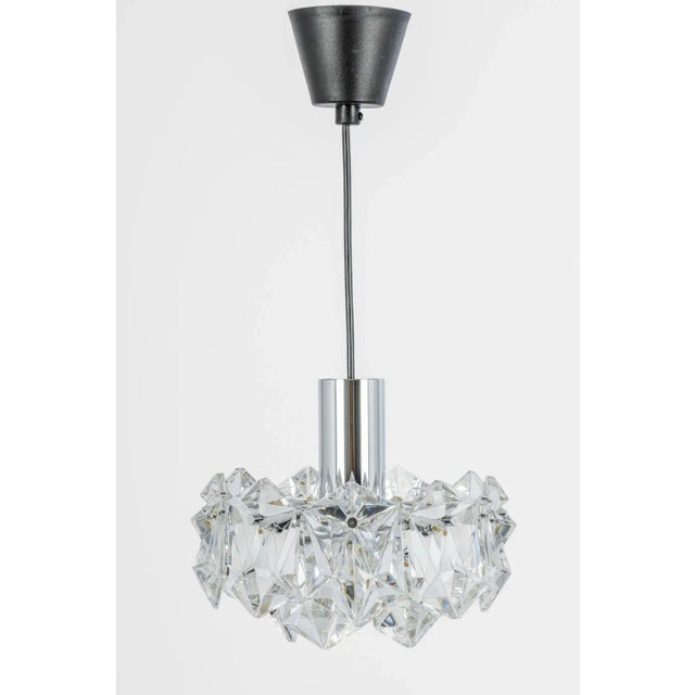 A stunning petite chandelier by kinkeldey, germany, manufactured in circa 1970-1979. A handmade and high-quality piece....