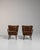 1940s Mid-Century Modern Brown Wood Pair of Club Chairs For Sale - Image 9 of 13