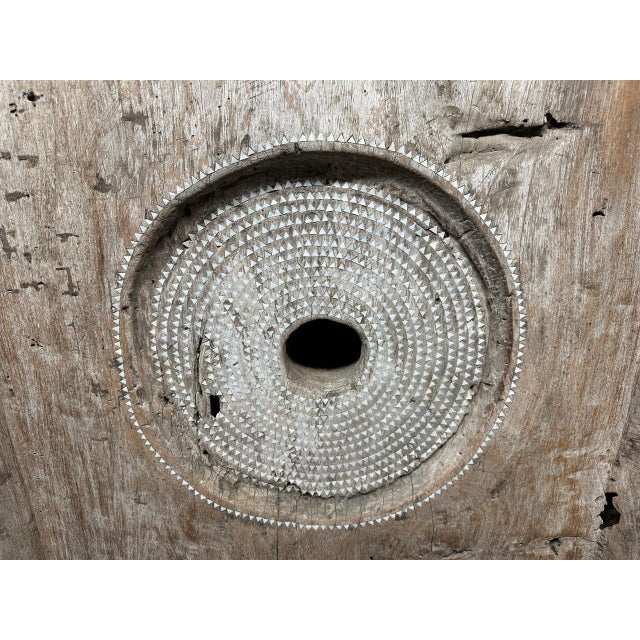 Contemporary Andrianna Shamaris Century Old Rice Pounder For Sale - Image 3 of 18