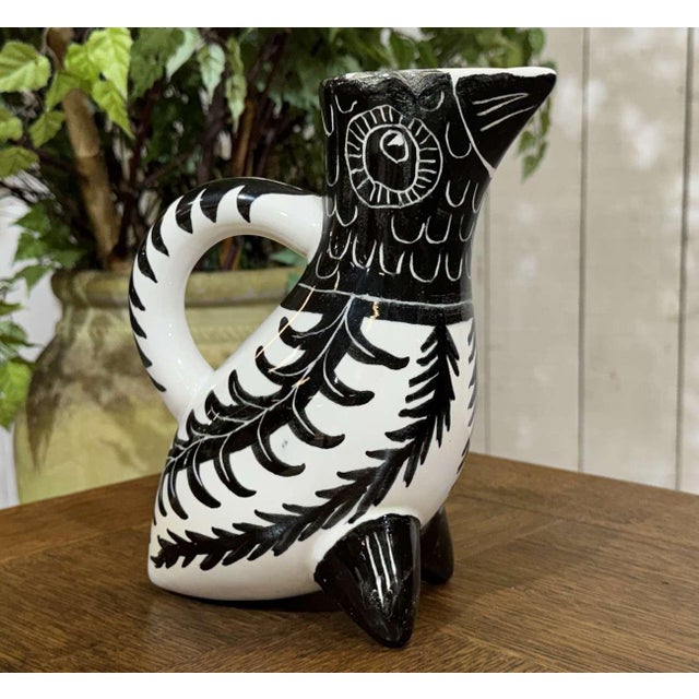 Zoomorphic pitcher by Pierre Toulhoat (1923-2014) from the 1950s - Keraluc workshop in Quimper - H=22.5cm, L=18.5cm,...