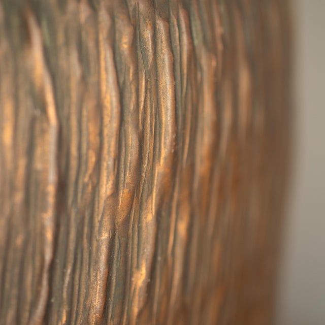 Metal Vintage Brutalist Hammered Copper Umbrella Stand, 1970s For Sale - Image 7 of 18