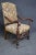 Jacobean Jacobean Style Carved Walnut Tapestry Arm Chair For Sale - Image 3 of 6