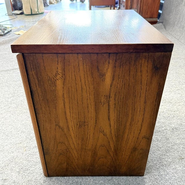 Wood Mid-Century Oak Nightstand For Sale - Image 7 of 11