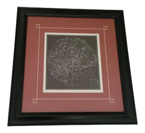 Late 20th Century "Visible Heavens" Constellation Print, Framed