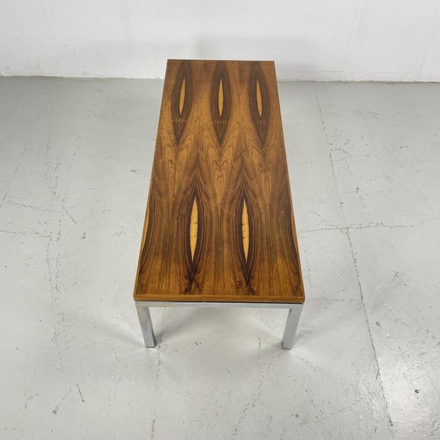 Mid-Century Rosewood and Chrome Coffee Table from Merrow Associates, 1960s For Sale - Image 9 of 11