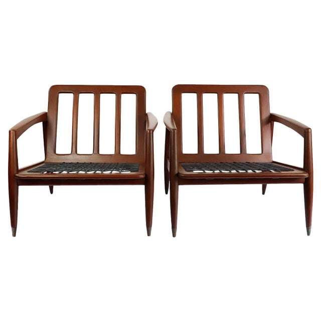 1950s Vintage Armchair Frames Attributed to Charles Allen - a Pair For Sale - Image 6 of 6