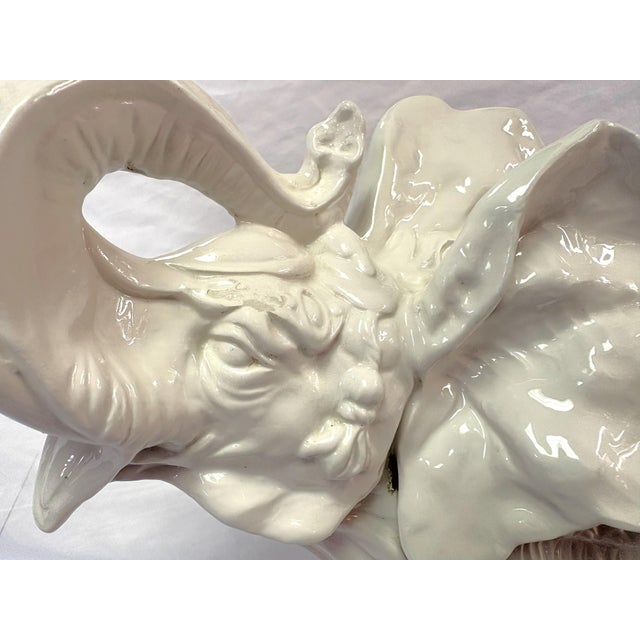 Vintage Lucky Elephant Ceramic Figure 'Made in Italy' For Sale - Image 4 of 16
