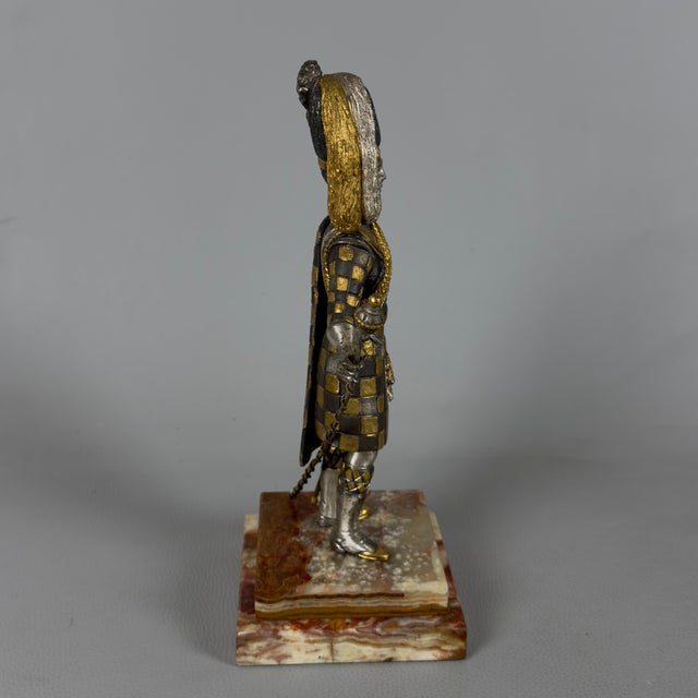 English Band Major Bronze Sculpture Statue on Marble Base, 1960s For Sale - Image 3 of 15